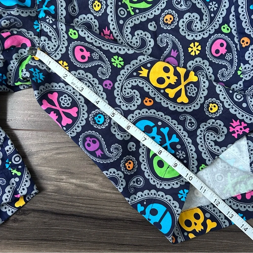 Loudmouth Skull Crossbones Paisley Shiver Me Timbers Golf Shorts Size 36 Color - Picture 7 of 8